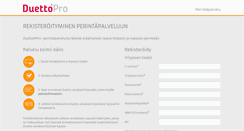 Desktop Screenshot of duettopro.fi